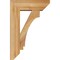 Ekena Millwork Imperial Slat Rough Sawn Bracket w/ Offset Brace, Western Red Cedar, 6"W x 16"D x 24"H BKT0604X16X24IMP06RWR - alternate 2
